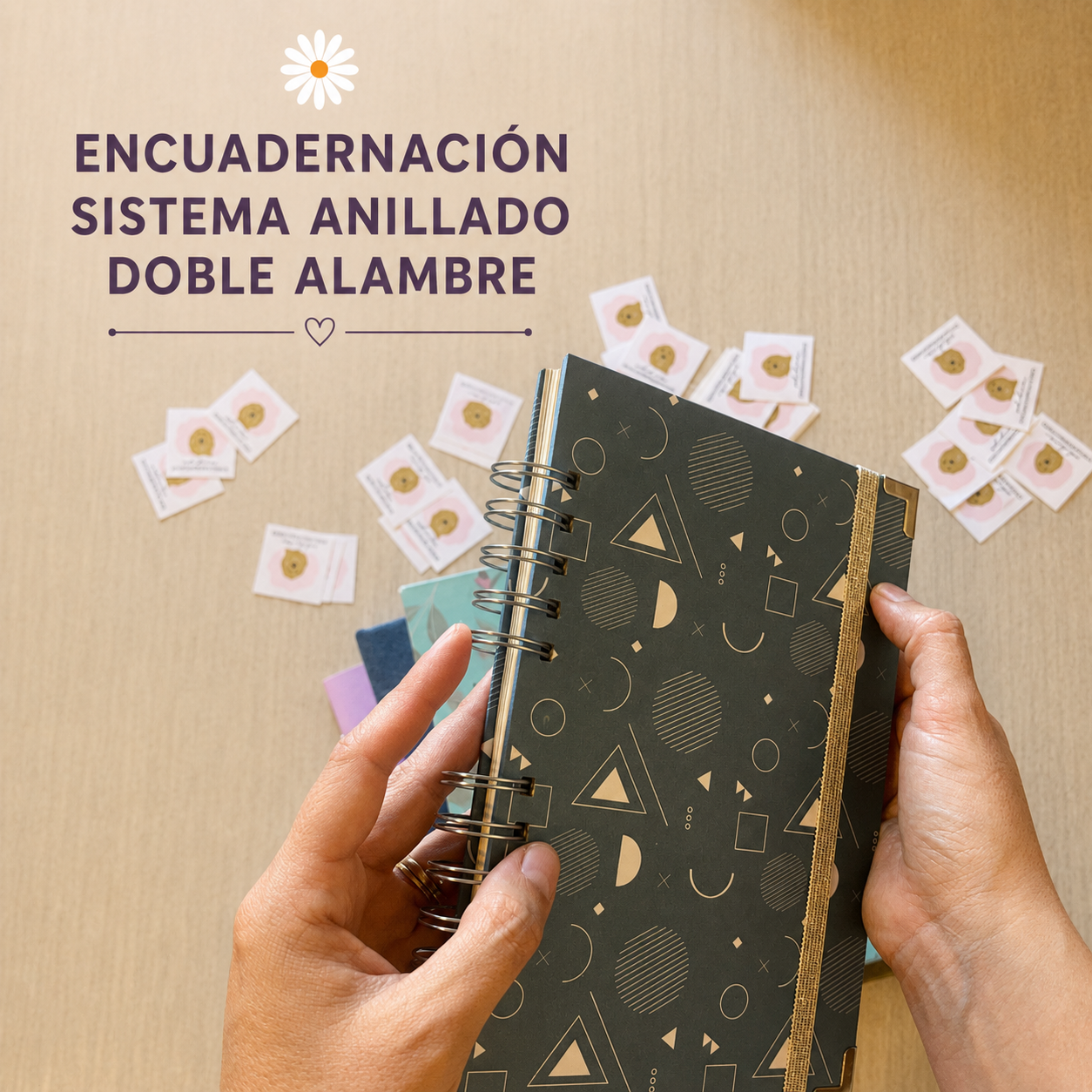 Encuadernación de Sistema Anillado Doble Alambre